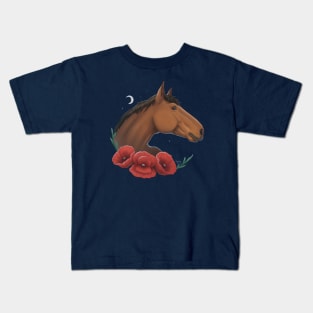 Horse & Poppies Kids T-Shirt